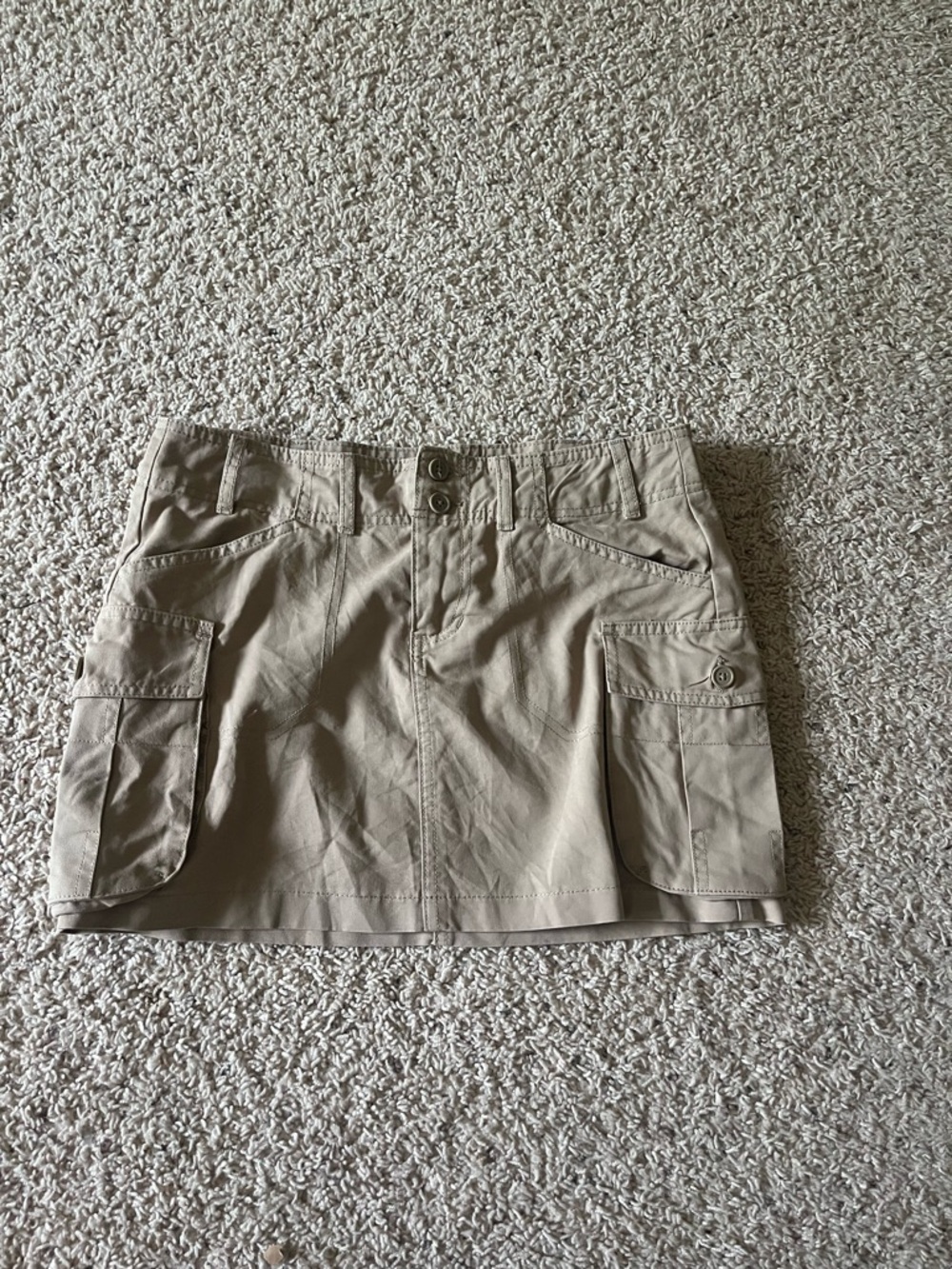 Brandy Melville Tan Cargo Mini Skirt